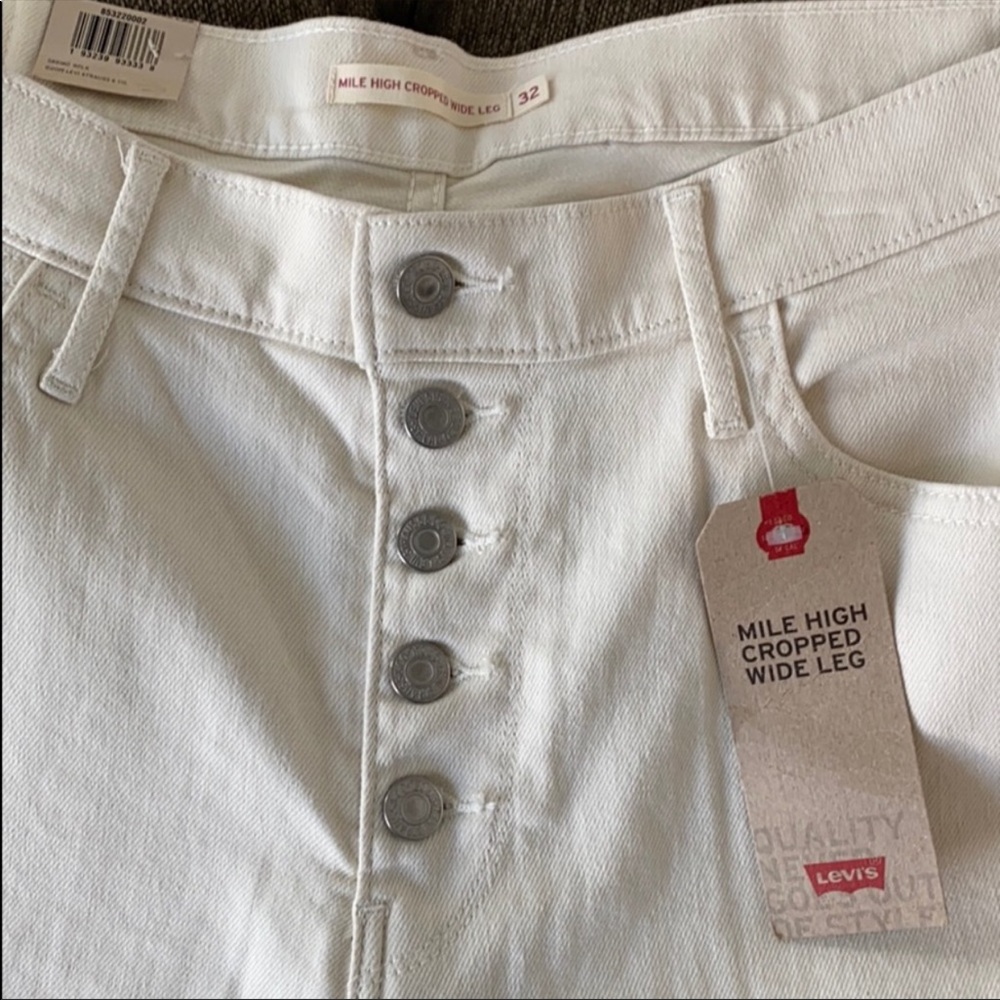 Levi’s mile high cropped wide leg jeans